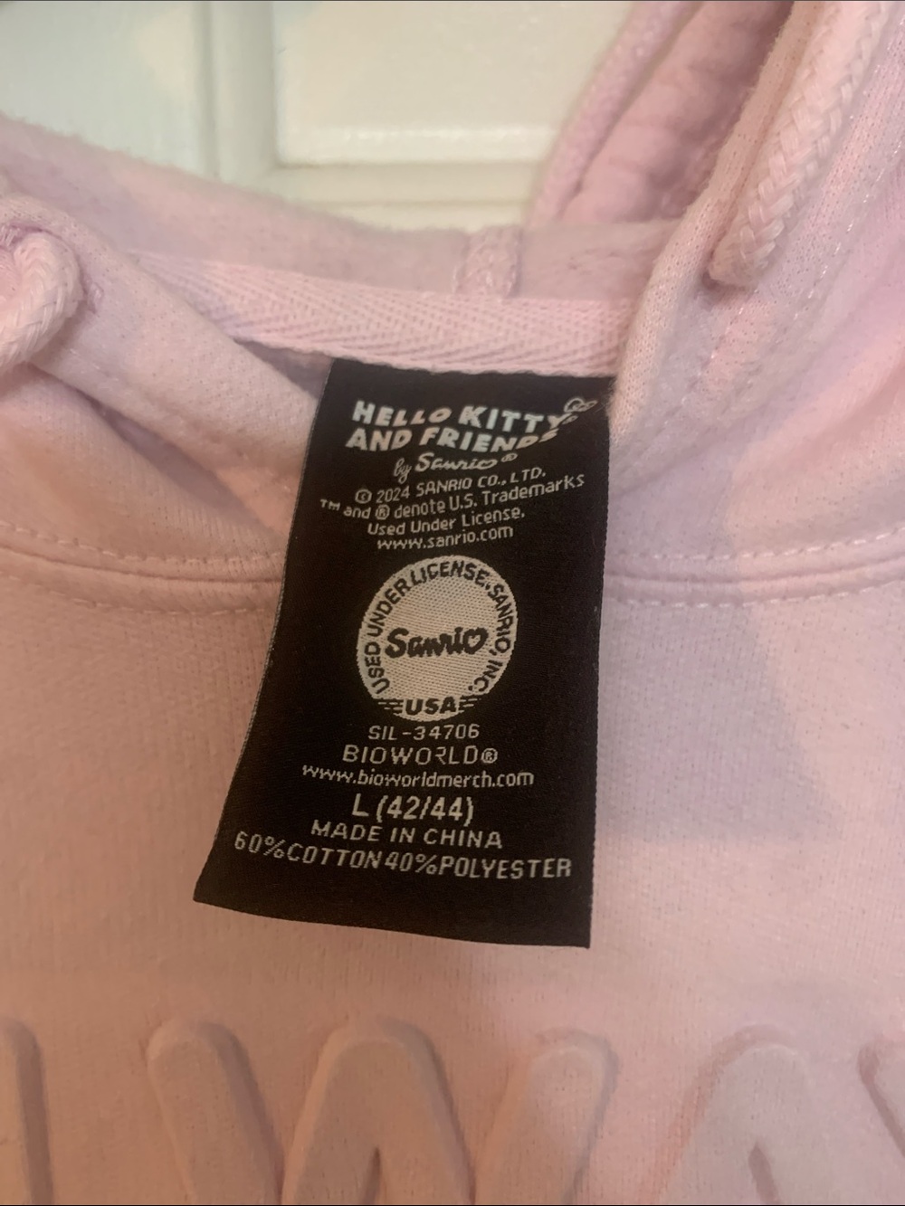 Hello Kitty Pink Graphic Hoodie - Picture 3 of 8